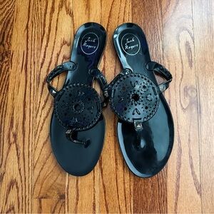 Jack Rogers Georgica Black Jelly Sandals